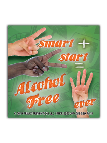 2 Smart 2 Start: Alcohol Free Sticker