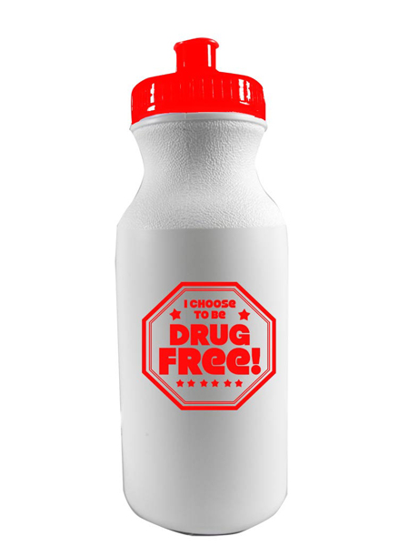 I Choose to Be Drug Free! 20 oz. Sports Bottle