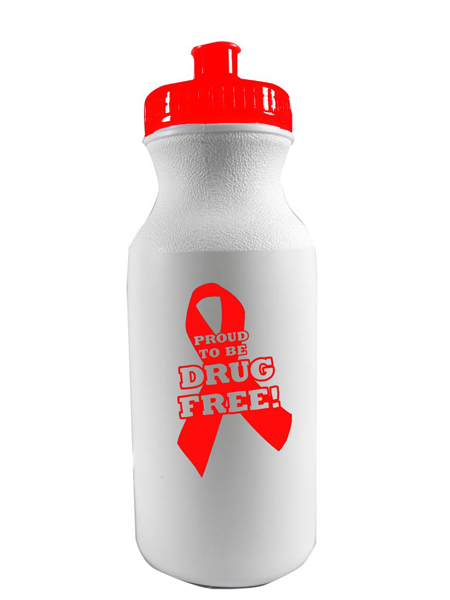 Proud to Be Drug Free! 20 oz. Sports Bottle