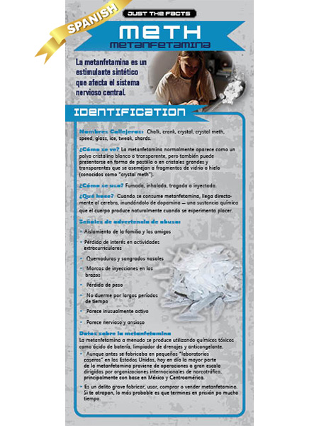*SPANISH* Just the Facts Rack Card: Meth (Methamphetamine)
