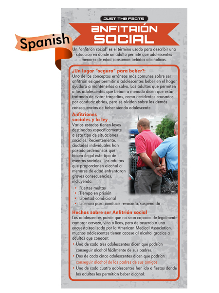 *SPANISH* Just the Facts Rack Card: Social Hosting