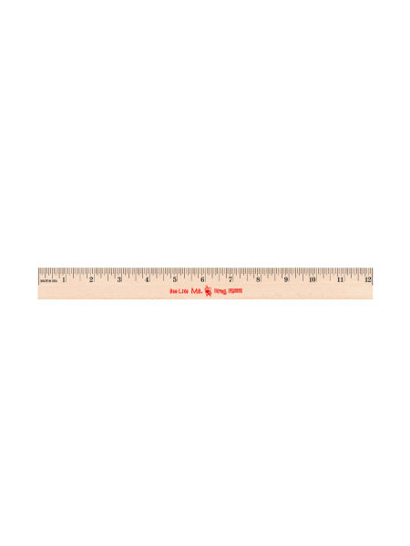 12 inch Wooden Ruler "Bee Like Me. Drug Free"