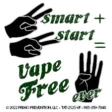 2 Smart 2 Start = Vape Free 4 Ever! Temporary Tattoo