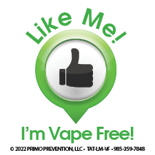 Like Me, I'm Vape Free! Temporary Tattoo